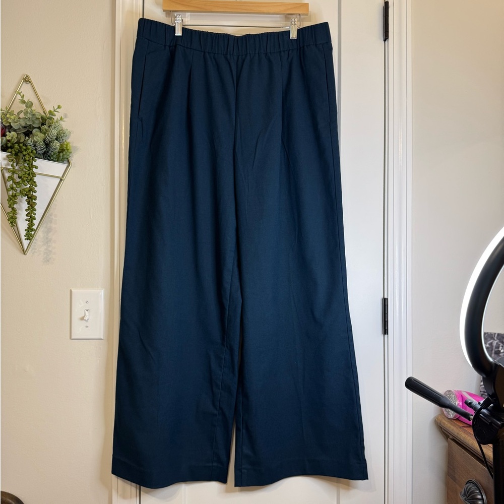 Ann Taylor Wide Leg Pants in Navy Blue
